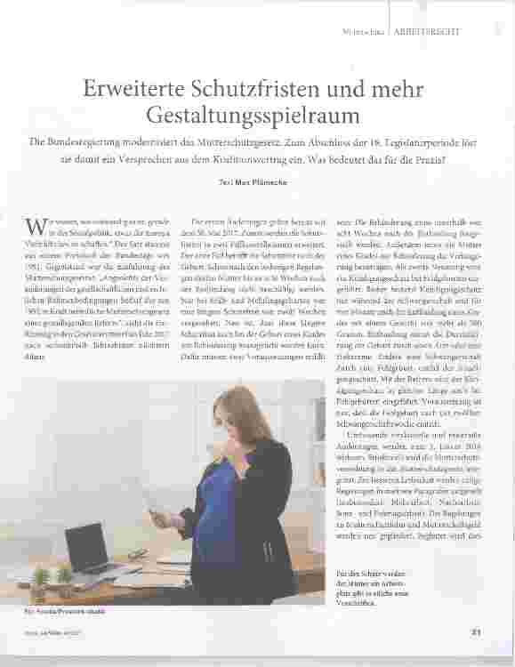 Vorschauseite 1: Erweiterte Schutzfristen und mehr Gestaltungsspielraum