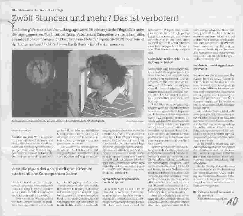 Vorschauseite 1: Zwölf Stunden und mehr? Das ist verboten!