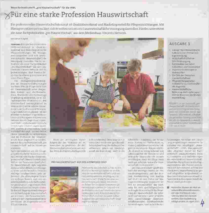 Vorschauseite 1: Für eine starke Profession Hauswirtschaft