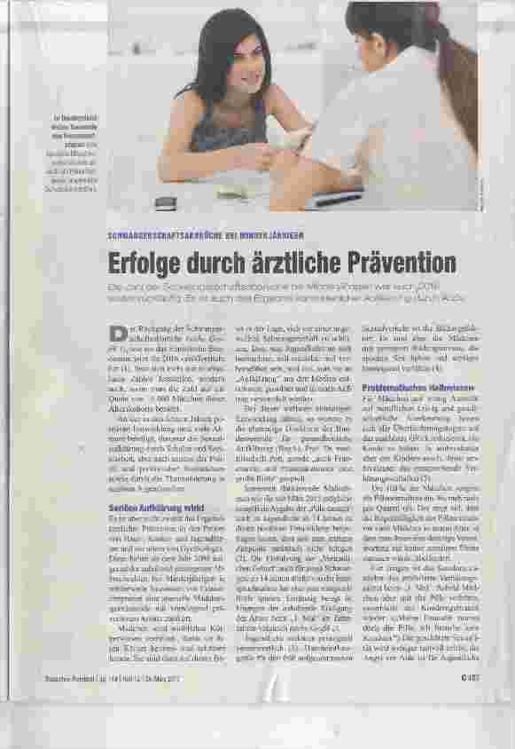 Vorschauseite 1: Erfolge durch ärztliche Prävention