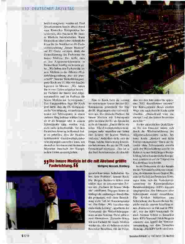 Vorschauseite 2: Die Rückkehr des Allgemein-Internisten