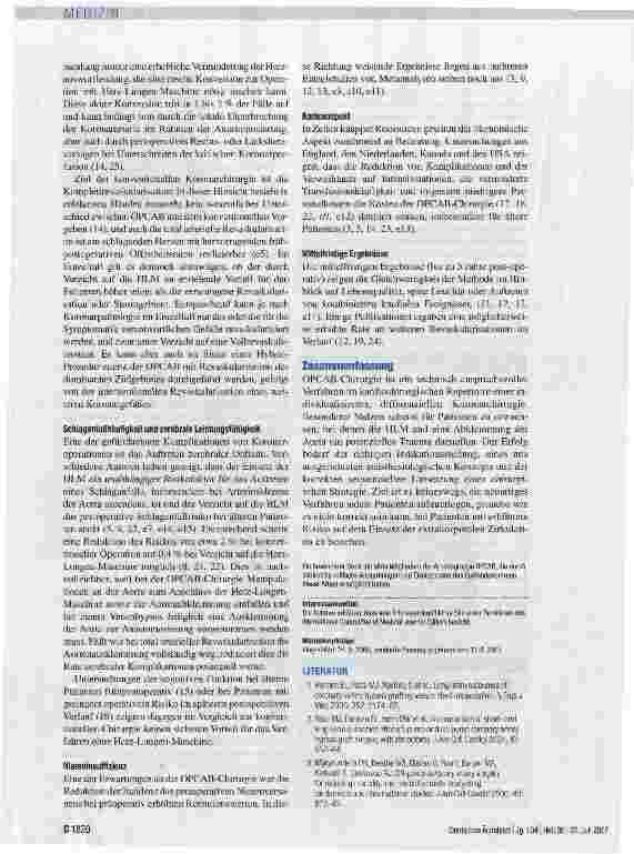Vorschauseite 5: Koronaroperationen ohne Herz-Lungen-Maschine