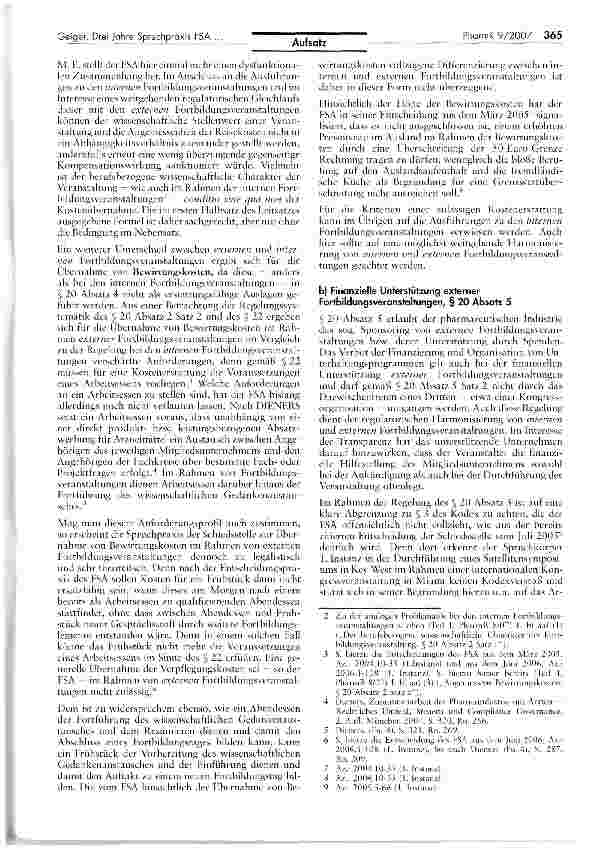Vorschauseite 2: Drei Jahre Spruchpraxis der Freiwilligen Selbstkontrolle der Arzneimittelindustrie zur Ausrichtung von Fortbildungsveranstaltungen durch die Pharmaindustrie - eine Bilanz (Teil 2)