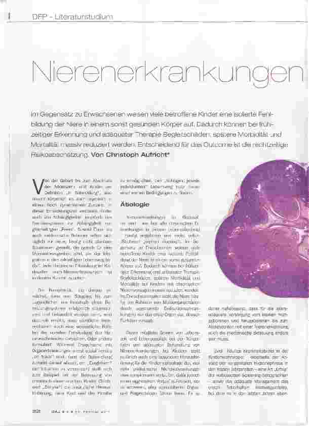 Vorschauseite 1: Nierenerkrankung bei Kindern