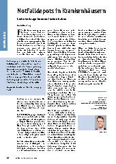 Vorschauseite 1: Notfalldepots in Krankenhäusern