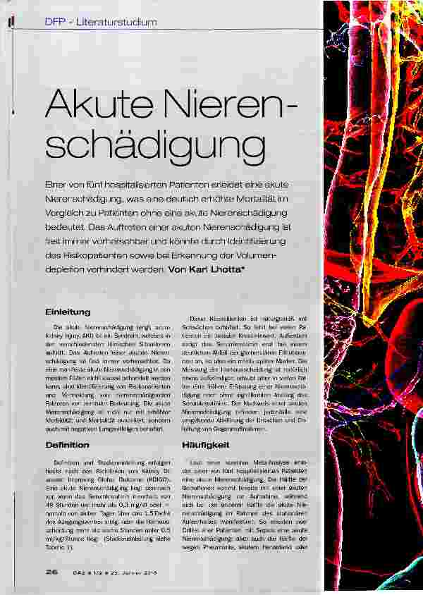 Vorschauseite 1: Akute Nieren-Schädigung