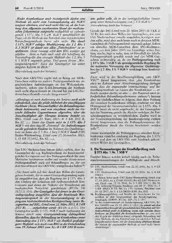 Vorschauseite 3: Der Nachweis der Evidenz innovativer Untersuchungsund Behandlungsmethoden nach dem GKV-VSG am Beispiel der Lungenvolumenreduktion