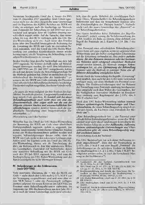 Vorschauseite 5: Der Nachweis der Evidenz innovativer Untersuchungsund Behandlungsmethoden nach dem GKV-VSG am Beispiel der Lungenvolumenreduktion