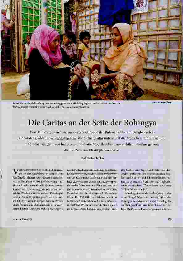 Vorschauseite 1: Die Caritas an der Seite der Rohingya