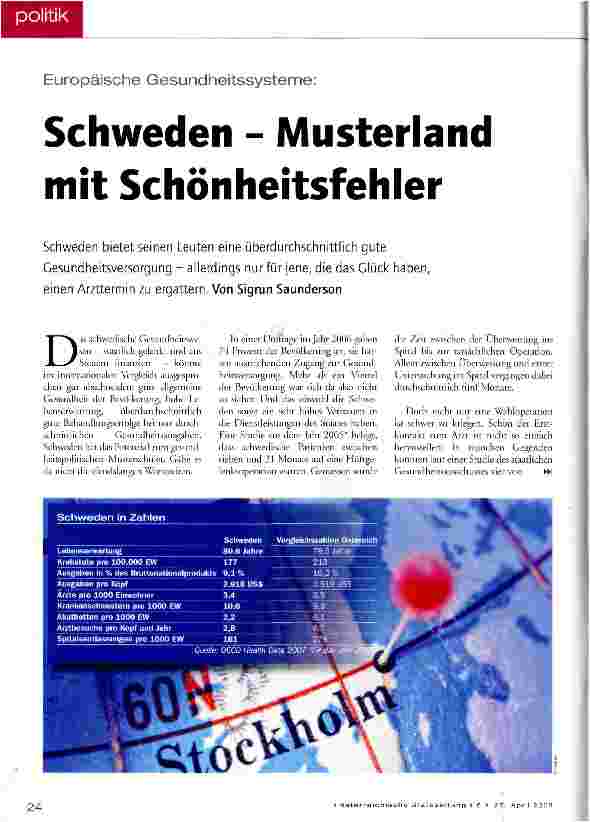 Vorschauseite 1: Schweden - Musterland mit Schönheitsfehler