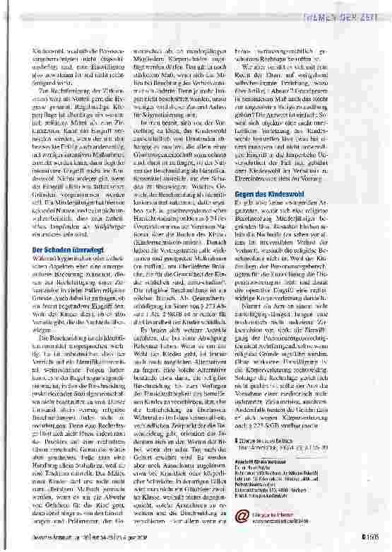 Vorschauseite 3: ZIRKUMZISION BEI NICHT EINWILLIGUNGSFÄHIGEN JUNGEN