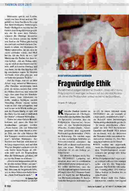 Vorschauseite 1: Fragwürdige Ethik
