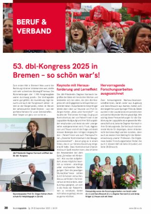 Vorschauseite 1: 53. dbl-Kongress 2025 in Bremen - so schön war’s!