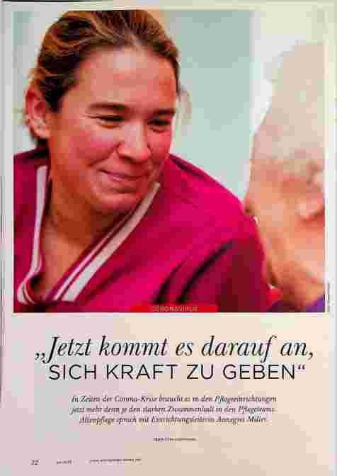 Vorschauseite 1: „Jetzt kommt es darauf an, SICH KRAFT ZU GEBEN.“