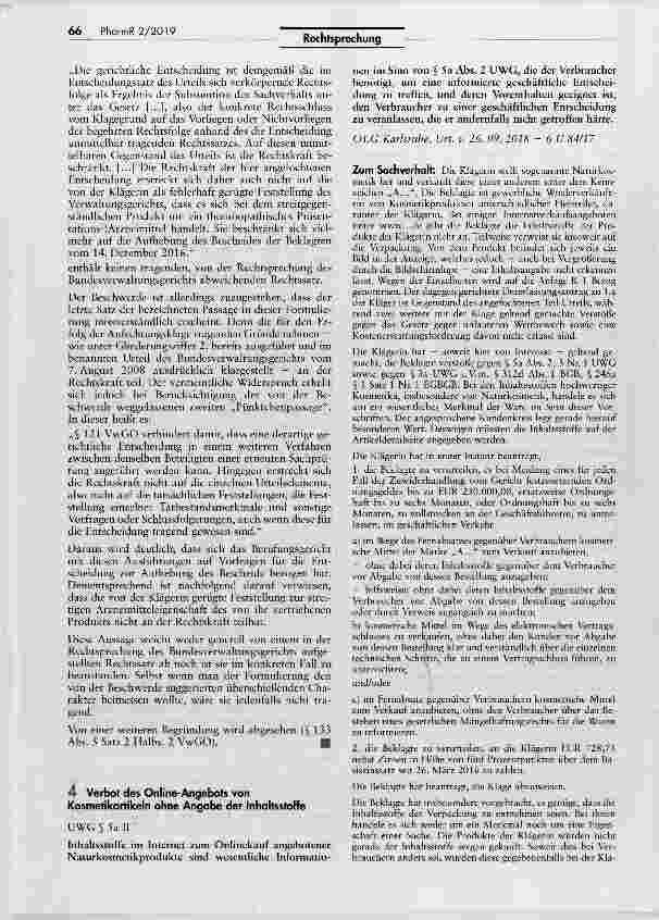 Vorschauseite 3: Bindungswirkung eines Urteils (HCG C30 Gail Globuli — Nahrungsergänzungsmittel)
