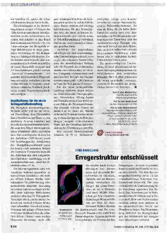 Vorschauseite 2: Sonografische Hirngefäßdiagnostik ist wegweisend und schonend