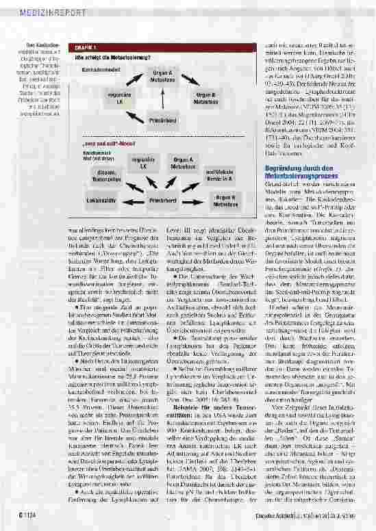 Vorschauseite 2: Ist die Lymphadenektomie nicht mehr zeitgemäß?