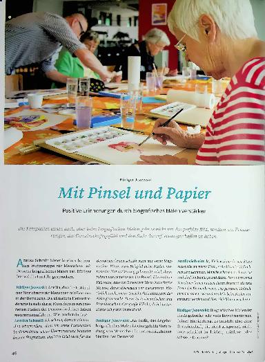 Vorschauseite 1: Mit Pinsel und Papier positive Erinnerungen durch biografisches Malen verstärken.