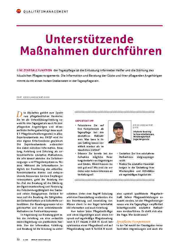 Vorschauseite 1: Unterstützende Maßnahmen durchführen