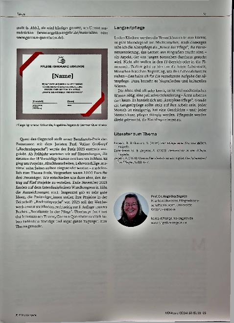 Vorschauseite 3: Berufspflegende haben allen Grund stolz zu sein.