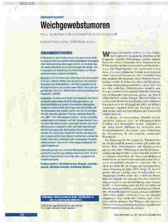 Vorschauseite 1: Weichgewebstumoren