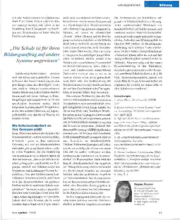 Vorschauseite 3: Schule braucht den Schulsozialarbeiter