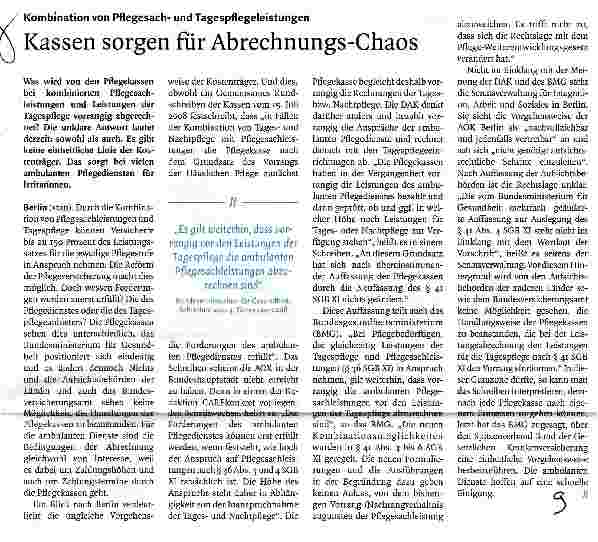Vorschauseite 1: Kassen sorgen für Abrechnungs-Chaos