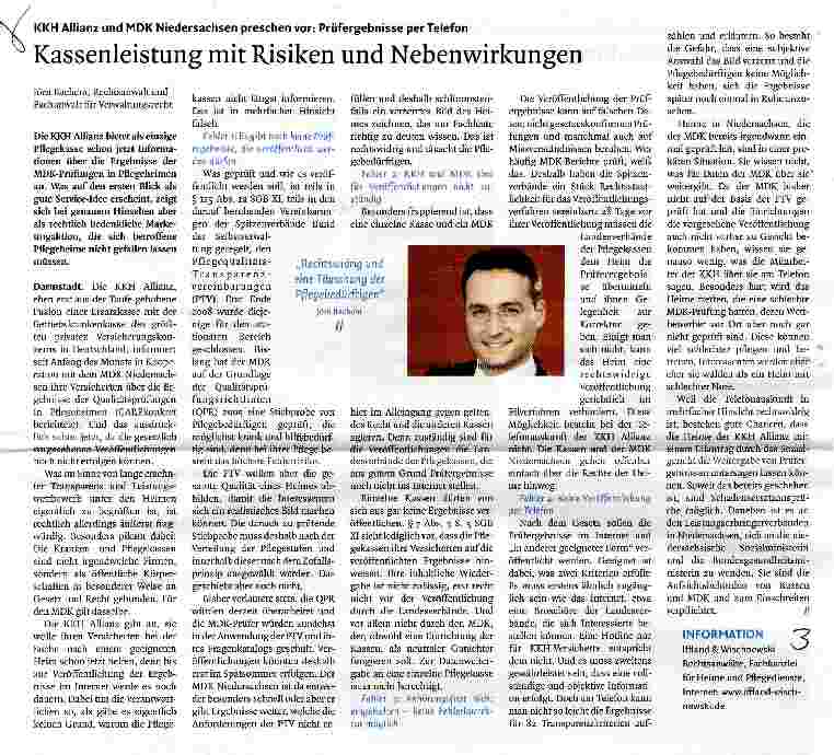 Vorschauseite 1: Kassenleistung mit Risiken und Nebenwirkungen