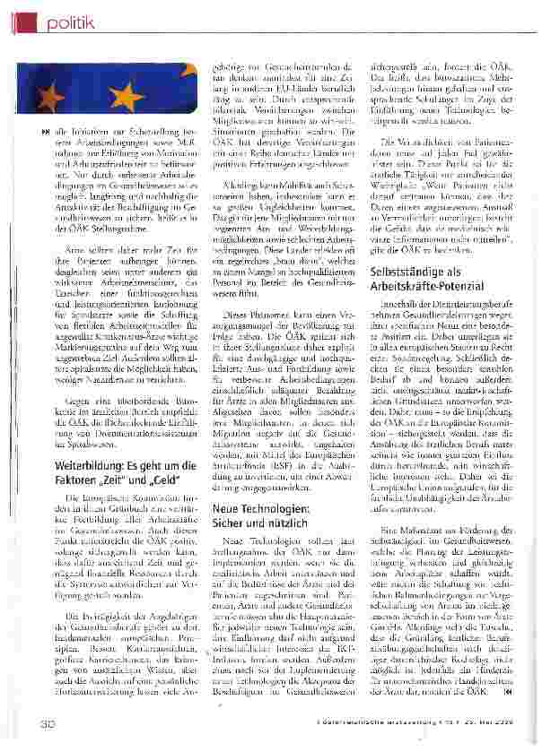 Vorschauseite 2: Arbeitskräfte im GesundheitswesenGrünes Buch für eine gesunde Zukunft