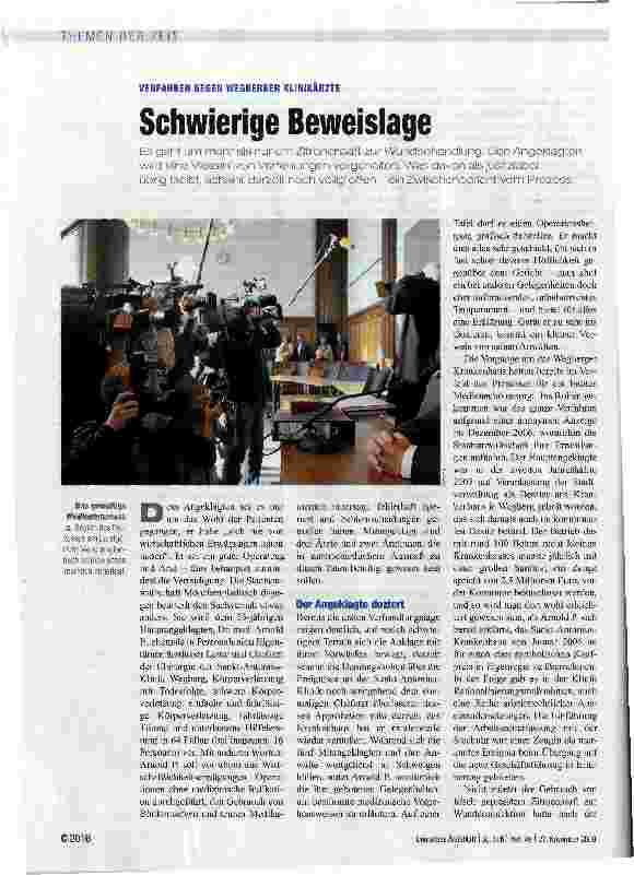 Vorschauseite 1: Schwierige Beweislage