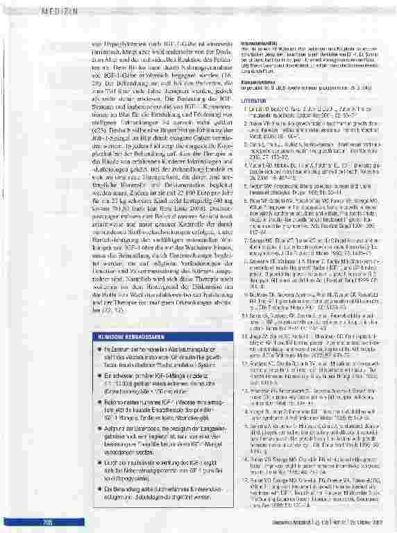 Vorschauseite 6: Behandlung des Kleinwuchses mit rekombinantem humanem „Insulin-like Growth Factor-1