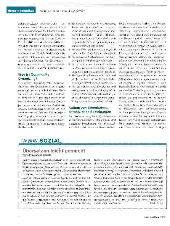 Vorschauseite 2: Community Organizing für eine politische Bürgergesellschaft