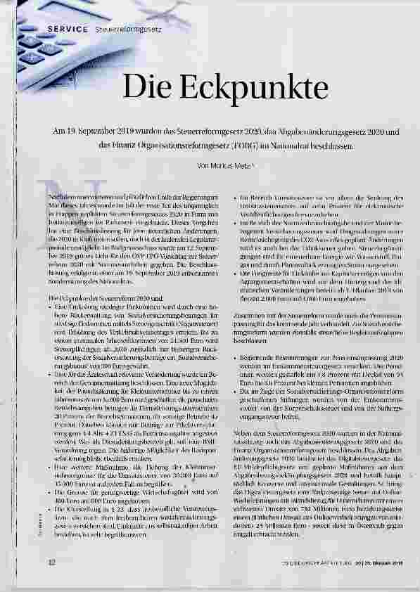 Vorschauseite 1: Die Eckpunkte