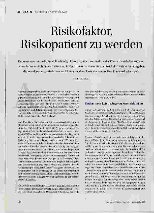 Vorschauseite 1: Risikofaktor, Risikopatient zu werden