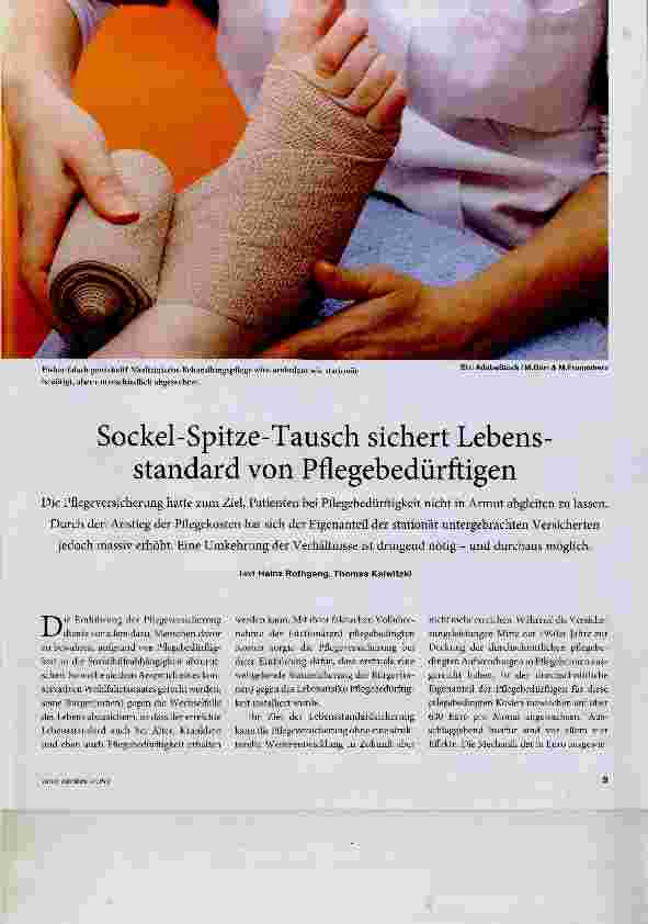 Vorschauseite 1: Sockel-Spitze-Tausch sichert Lebensstandard von Pflegebedürftigen