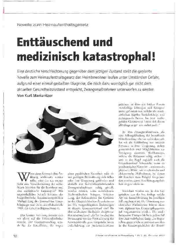 Vorschauseite 1: Enttäuschend und medizinisch katastrophal!