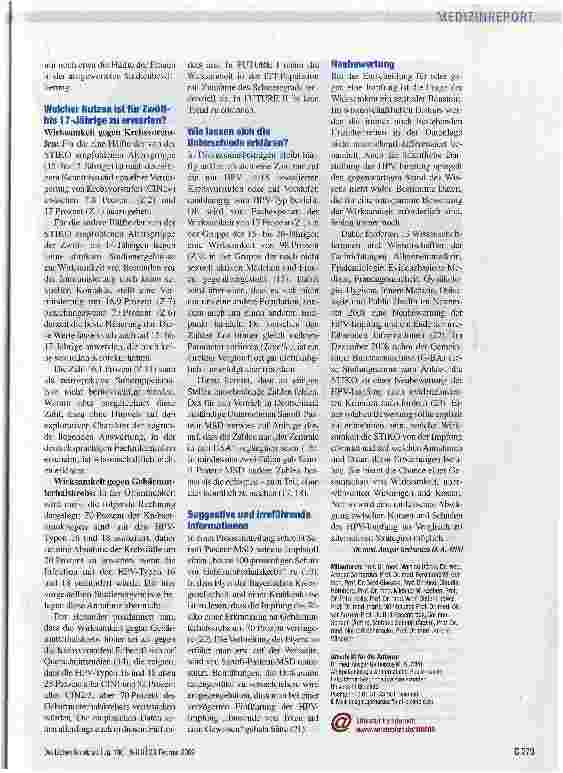Vorschauseite 4: Wie wirksam ist die HPV-lmpfung?