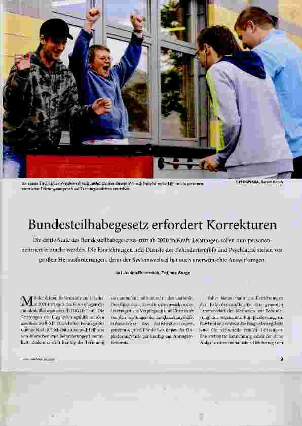 Vorschauseite 1: Bundesteilhabegesetz erfordert Korrekturen