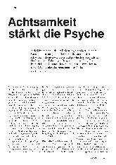 Vorschauseite 1: Achtsamkeit stärkt die Psyche.