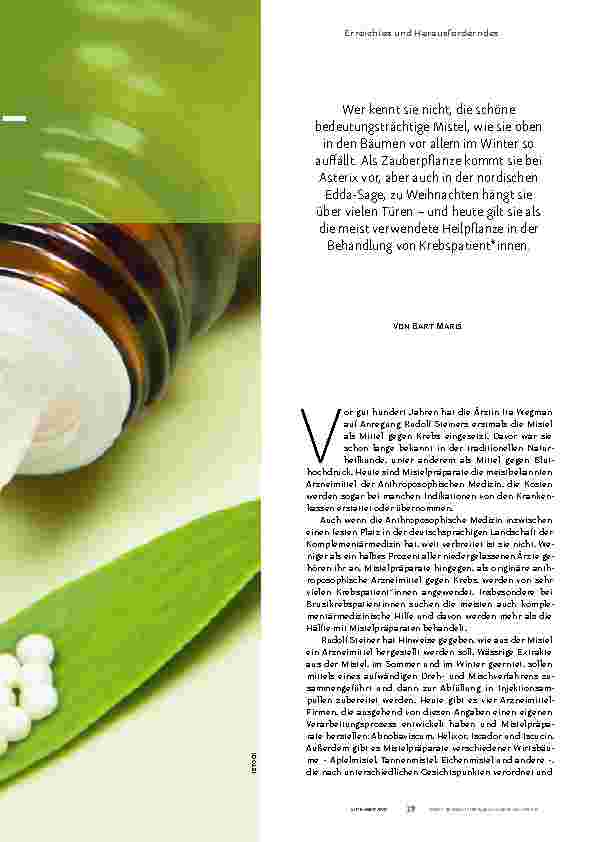 Vorschauseite 2: Misteltherapie bei Krebs – eine Erfolgsgeschichte?