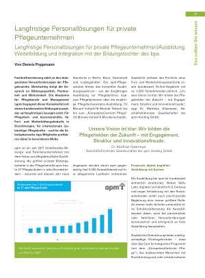 Vorschauseite 1: Langfristige Personallösungen für private Pflegeunternehmen