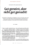 Vorschauseite 1: Gut gemeint, aber nicht gut gemacht!
