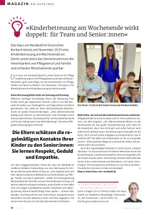 Vorschauseite 1: »Kinderbetreuung am Wochenende wirkt doppelt: für Team und Senior: innen«