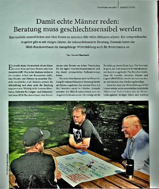 Vorschauseite 1: Damit echte Männer reden: Beratung muss geschlechtssensibel werden