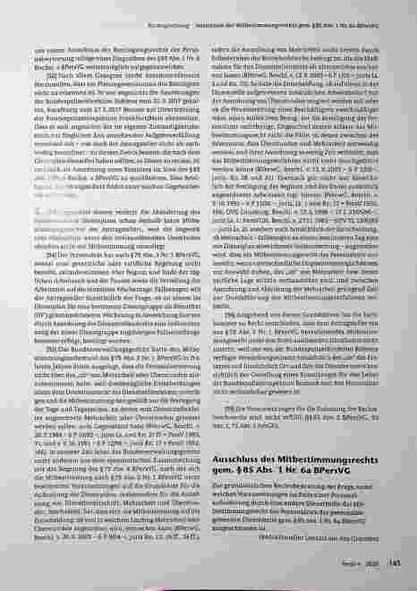 Vorschauseite 6: Rechtsprechung zum Personalvertretungsrecht