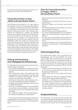 Vorschauseite 4: Pädagogik der Anerkennung Ein Bildungskonzept für „Ethik in der beruflichen Praxis“