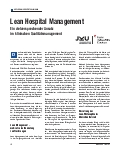 Vorschauseite 1: Lean Hospital Management: Ein vielversprechender Ansatz im klinischen Qualitätsmanagement