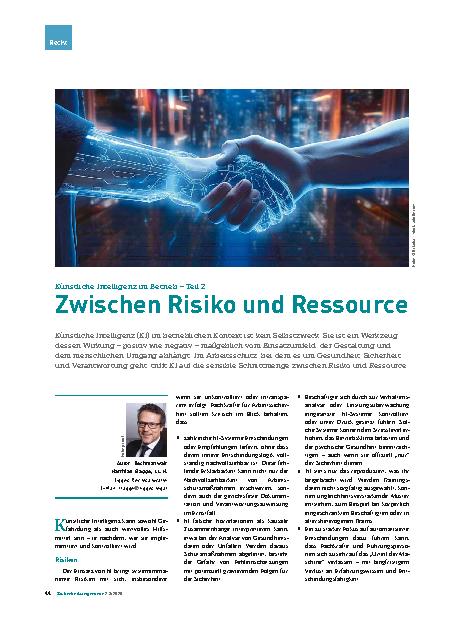 Vorschauseite 1: Künstliche Intelligenz im Betrieb – Teil 2 Zwischen Risiko und Ressource