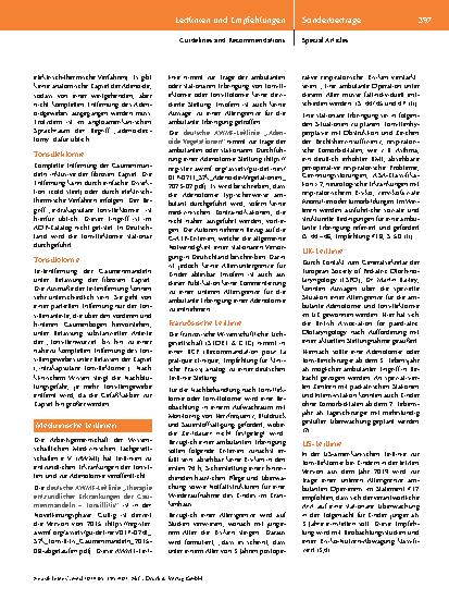 Vorschauseite 3: Stellungnahme zur Altersuntergrenze bei der ambulanten Durchführung von Adenotomien und Tonsillotomien