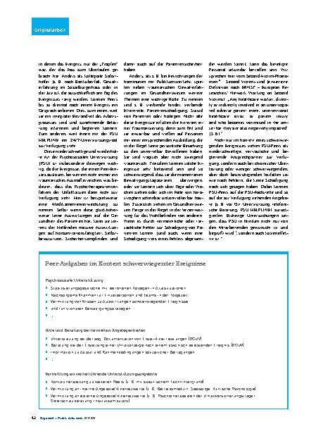 Vorschauseite 5: Psychosoziale Unterstützung für Mitarbeitende im Gesundheitswesen